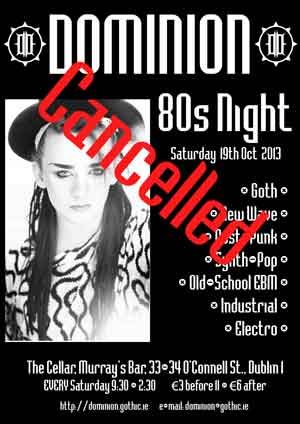 80s Night in Dominion 19th Of October 2013, DJs Paul FitzPatrick And Violator aka Fergus O'Byrne And Tony Molloy