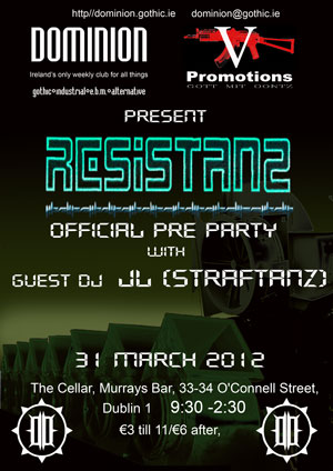 Resistanz Pre-Party with Guest DJ DLX aka Stevie Howlin