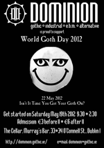 Dominion in Support of world goth day, DJs The Siren aka Sinead And Ara aka Mari Harju And Tony Molloy And masLo aka Wojciech Czerwiński